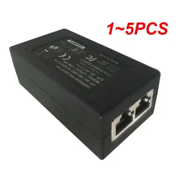 1-5ШТ 48V 0.5A Черный инжектор POE Для мониторинга питания через Ethernet Источник питания Аппаратные средства для ПК Кабели Адаптеры