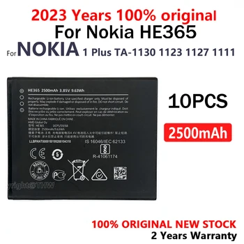100% Подлинный аккумулятор 2500mAh HE365 HE 365 для Nokia 1 Plus TA-1130 1123 1127 1111 Оригинальные высококачественные аккумуляторы