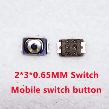 10шт 2*3*0.65 Микропереключатель ММ 2x3x0,65 мм SMD Тактильный кнопочный переключатель Tact 2 Pin для мобильного телефона iPhone 5