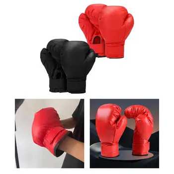 2 Пары боксерских тренировочных перчаток Профессиональные Боксерские рукавицы из искусственной кожи Защита для рук Боксерская груша для кикбоксинга Фитнес Мма Тренажерный зал