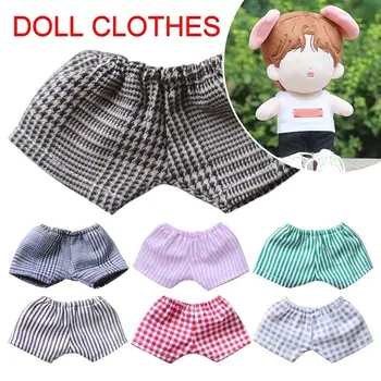 20-сантиметровые кукольные штаны для корейских кукол-идолов, одежда в полоску, Решетчатые однотонные шорты, Джинсы, игра в переодевание, игрушки, кукольные джинсы