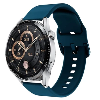 20мм 22мм Силиконовый ремешок для Huawei Watch GT 3 42мм 46мм Ремешок с цветной пряжкой браслет для Huawei GT 2 Pro/GT Runner 2E браслет