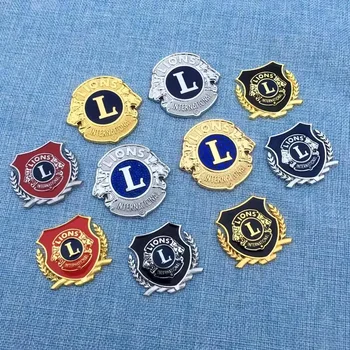 3D Металлическая наклейка с логотипом Lions Автомобильный значок Эмблема Наклейка на крыло мотоцикла Наклейка на международный логотип Lions L Clubs для стайлинга автомобилей