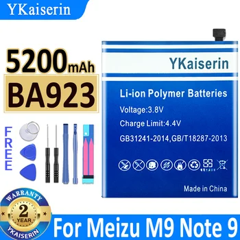 5200 мАч YKaiserin Аккумулятор BA923 Аккумулятор для Meizu Note 9 Note9 M9 Batteria + Номер отслеживания Bateria