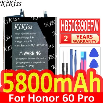 5800 мАч KiKiss Мощный Аккумулятор HB506390EFW Для huawei Honor 60 Pro Для Аккумуляторов Мобильных Телефонов Honor60 Pro 60Pro