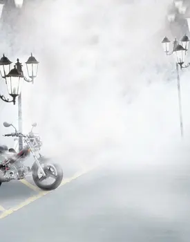 5x7 футов Затуманенные дорожные мотоциклетные фонари для фотосъемки, реквизит для фотосессии, студийный фон