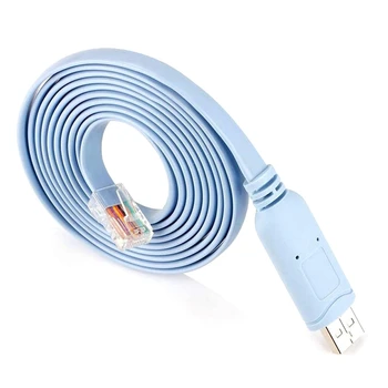 5шт Кабель USB-RJ45 длиной 1,8 м, последовательный кабель USB-RS232, кабель-адаптер USB-RJ45 CAT5 для консоли, шнур для маршрутизаторов