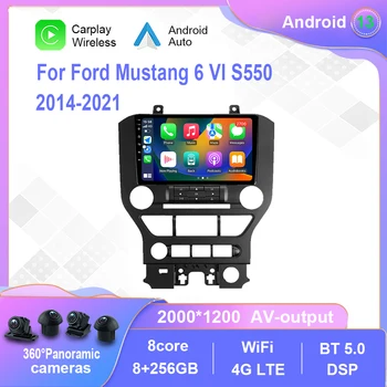 Android 12.0 Для Ford Mustang 6 VI S550 2014-2021 Автомобильный Радио Мультимедийный Видеоплеер Навигация стерео GPS Без 2din 2 din dvd