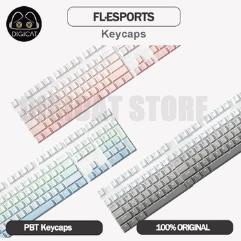 FL ESPORTS Механическая Клавиатура Keycaps Keycap PBT Для 68 87 98 Клавиш Аксессуары Для ПК Геймеров Градиентная Клавиатура Keycap 132 Клавиши Key Caps Подарок
