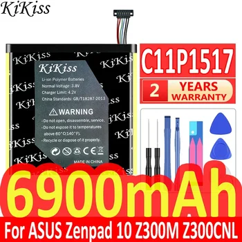  KiKiss Аккумулятор Высокой Емкости 6900 мАч C11P1517 для ASUS ZENPAD 10 Z300M Z300CNL 6B P00C Tablet PC Batteria