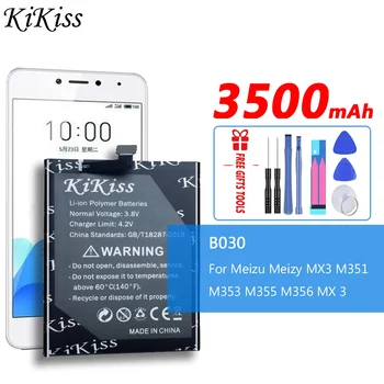 Kikiss B030 3500 мАч Батарея для Meizu Mei Zu Meizy MX3 M055 M351 M353 M355 M356 MX 3 Батареи Для Телефонов Batterij Bateria