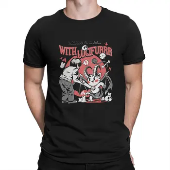 Lucifurrr Мужская футболка Baphomet Satan Lucifer Топы с круглым вырезом, футболка, забавная идея подарка