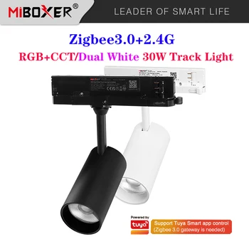 Miboxer Zigbee 3.0 + 2.4G 30W LED Track Light RGBCCT / Двойной Белый 2.4 G Прожектор Tuya APP RF Пульт Дистанционного Управления