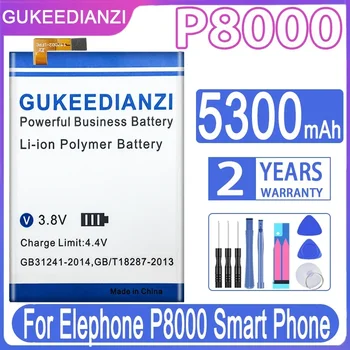 P 8000 5300 мАч Сменный аккумулятор GUKEEDIANZI для смартфона Elephone P8000 Batteria + бесплатные инструменты