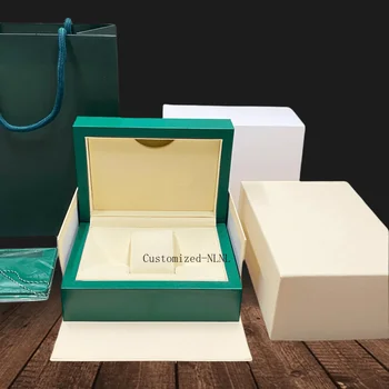 Rlx зеленого цвета высшего качества с оригинальной деревянной коробкой для часов роскошного бренда с документами, карточкой, коробкой для хранения часов AAA