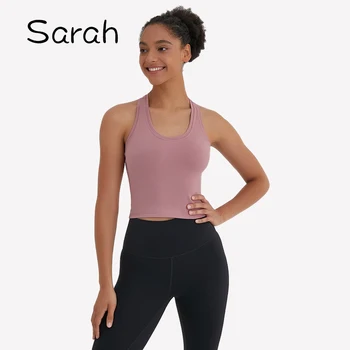 Sarah 2023 Новая Спортивная майка для йоги, женская облегающая Спортивная Повседневная одежда с высокой эластичностью для фитнеса
