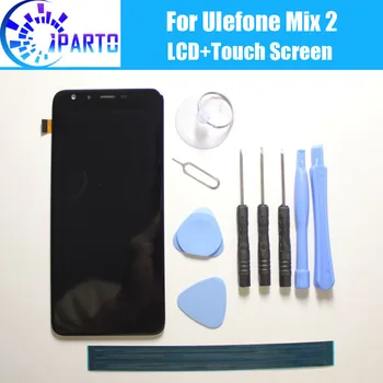 Ulefone Mix 2 ЖК-дисплей + сенсорный экран 100% Оригинальный ЖК-дигитайзер Замена стеклянной панели для Ulefone Mix 2 + инструмент + клей.