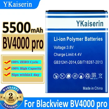 YKaiserin BV 4000 Pro Аккумулятор емкостью 5500 мАч для Blackview BV4000/BV4000 Pro BV4000pro MTK6580A Телефон Высокого Качества Аккумуляторные Батареи