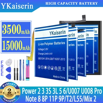 YKaiserin Аккумулятор для Ulefone Mix 2 Mix2/Power 5 3 3S 3L 2 6 Power5 Power3/U008 Pro U008Pro U007/X 3066/Note 8 8P 11P 9P/T2/L55