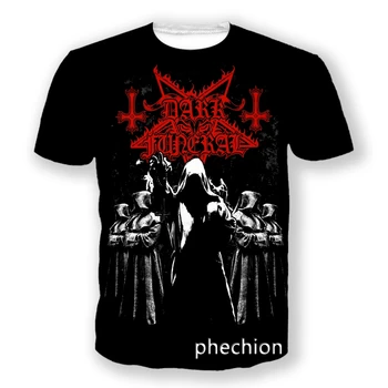 phechion, Новая Модная Мужская/Женская Футболка Dark Funeral Band С 3D Принтом И Коротким рукавом, Повседневная Летняя Футболка в стиле Хип-Хоп, Топы S163