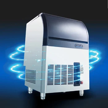 Автоматическая Льдогенераторная машина 55 кг для подачи воды Льдогенератор Настольная Коммерческая машина для производства кубического льда