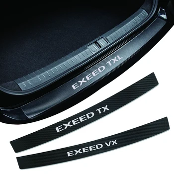 Автомобильный Задний Бампер, накладка на багажник, Защитная накладка, наклейка из углеродного Волокна Для аксессуаров для укладки EXCEED VX TX, TXL, LX