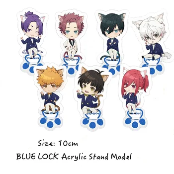 Акриловая Подставка Серии Blue Lock Cat Tail Nagi Seishiro Mikage Reo Anime Keychain Женская Коллекция Украшений Для Показа Аксессуаров