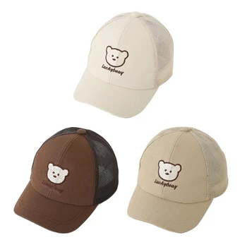 Бейсбольная кепка с рисунком медведя, регулируемая шляпа, летняя уличная кепка унисекс-для детей