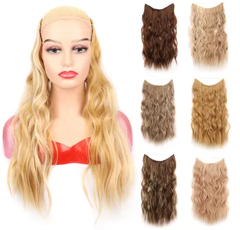 Длинные Вьющиеся Волосы Для Наращивания De Cabello Cheveux, Искусственные Парики с Конскими Хвостами для Женщин, Кудрявый Волнистый Хвост, Заколки для Волос Mujer