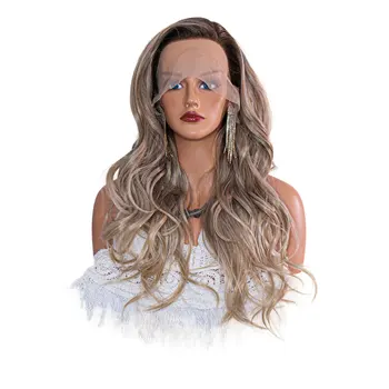 Женский длинный волнистый парик супер хит продаж 28-дюймовый центральный завитый натуральный ежедневный парик