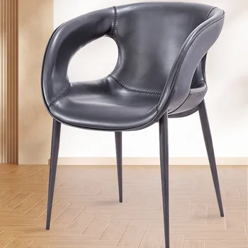 Кожаный стол для отдыха и Обеденные стулья Дизайн Эргономичный Офисный салон Обеденные стулья Кресло для спальни Muebles Мебель для дома AB50CY