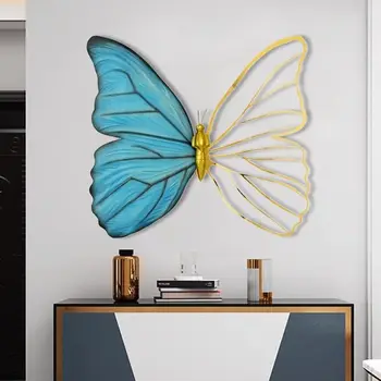 Креативная бабочка Современное Простое украшение стен гостиной Ремесла Подвесной светильник Роскошный Диван Фон Настенное украшение