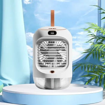 Мини Портативный Кондиционер, Увлажнитель Воздуха С Водяным Охлаждением, Перезаряжаемый Бытовой Вентилятор Кондиционера, 3 Скоростных Охлаждающих Вентилятора USB