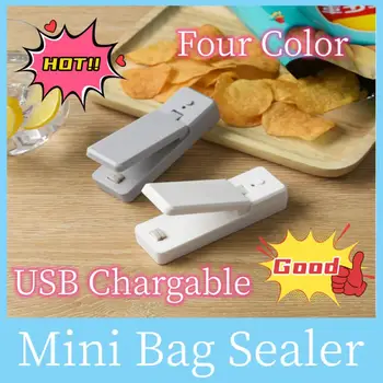 Мини-упаковщик сумок 2 В 1, перезаряжаемый USB Портативный Вакуумный терморезак для пластиковых пакетов для закусок, ПВХ для пикника на открытом воздухе