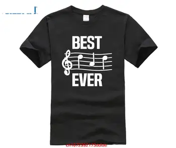 Мужская музыкальная футболка Best Dad Ever - Notes, забавный подарок на День отцов, летнее платье, футболка, женская футболка