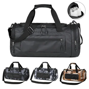 Мужская спортивная сумка для багажа Большой емкости с отделением для обуви и влажным карманом, сумка для тренировок, уличная сумка, выходные в спортзале, путешествия