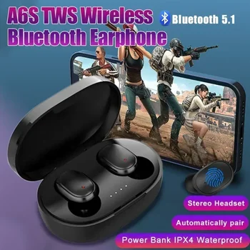 НОВЫЕ беспроводные Bluetooth-наушники A6S TWS 5.0, спортивные наушники, Bluetooth-гарнитура с микрофоном для смартфона Xiaomi Samsung Huawei