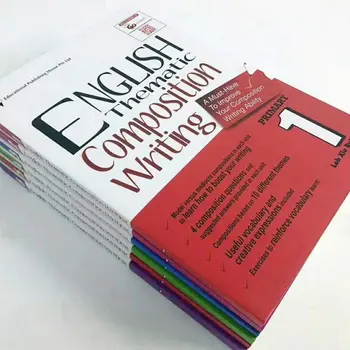 Набор из 6 книг по английскому языку для начальной школы Сингапура Тематическая композиция Тетрадь для письма Помогает учащимся улучшить свое письмо