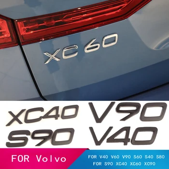 Наклейка На Значок Переднего Заднего Багажника Автомобиля Глянцевыми Черными Буквами Эмблема Логотип Volvo XC40 XC60 XC90 V60 V90 S60 S90 S40 C30 C70 V40 S80