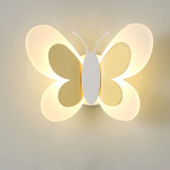 Настенные светильники-бабочки Крепление бра Nordic Home Art Decor Внутренняя Гостиная Лампа для спальни Ванная комната Современный Светодиодный светильник