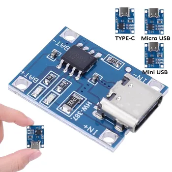 Плата защиты литиевой батареи 1A 18650 Type-c/Micro/Mini USB зарядный модуль TP4056 с защитой от дропшиппинга