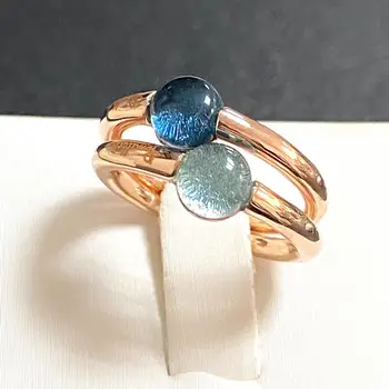 Простое круглое кольцо 6 мм В стиле Звездного Неба, Кольцо с синим кристаллом Для женщин, Модные украшения, подарок для вечеринки