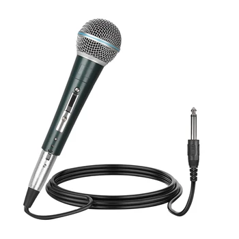 Профессиональный Ручной Проводной Микрофон Microfone Mic Динамический Микрофон Для Караоке С Живым Вокальным Исполнением Microfone
