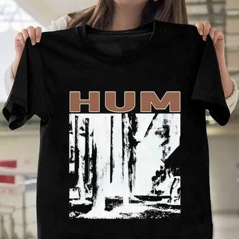 Рубашка Hum rock band черная графическая полноразмерная с коротким рукавом TT5607 длинные рукава
