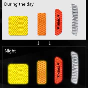 Светоотражающие наклейки на бампер, Светоотражающая предупреждающая лента, безопасные отражающие наклейки, наклейки на листовую доску, Светоотражающие наклейки QW