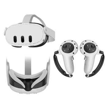 Силиконовый защитный чехол для шлема Meta Quest 3, маски, объектива, полный защитный чехол для аксессуаров Oculus quest3