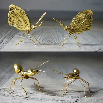 Скандинавская металлическая 3D скульптура Животное для статуй из сплава бабочек или фирменная прямая поставка