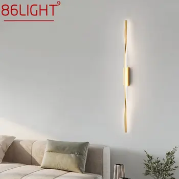 Современный латунный настенный светильник 86LIGHT LED 3 цвета, Креативная простота, Золотой интерьер, Прикроватный светильник для домашней Гостиной