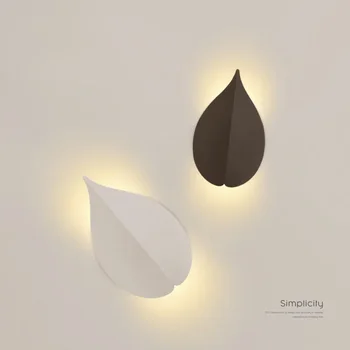 Современный минималистичный светодиодный настенный светильник Nordic Leaf для фона, прикроватной тумбочки, лестницы, гостиной, декоративных светильников для внутреннего освещения