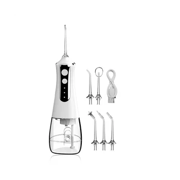 Стоматологический Ирригатор для полости рта, Машина для чистки зубов с резьбой, 5 насадок, 3 режима, USB Перезаряжаемый, B